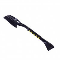 Щетка-скребок для снега, рукоятка из пластика, черно-желтая, х-38