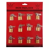 Замок навесной мини 20 мм, 12 шт.